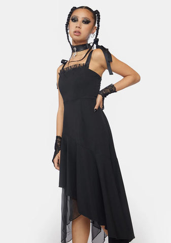 Elegant Asymmetrical Midi Dress