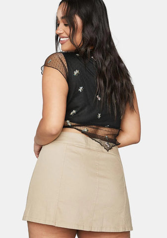 Plus Beach Please Khaki Skort