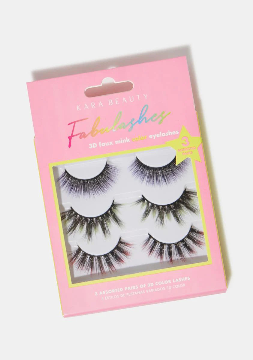 KC316 Fabulashes 3D Faux Mink Color Lash Pack