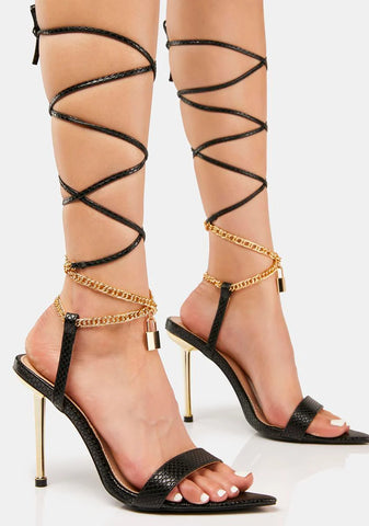 Wicked Key To Success Lace-Up Heels