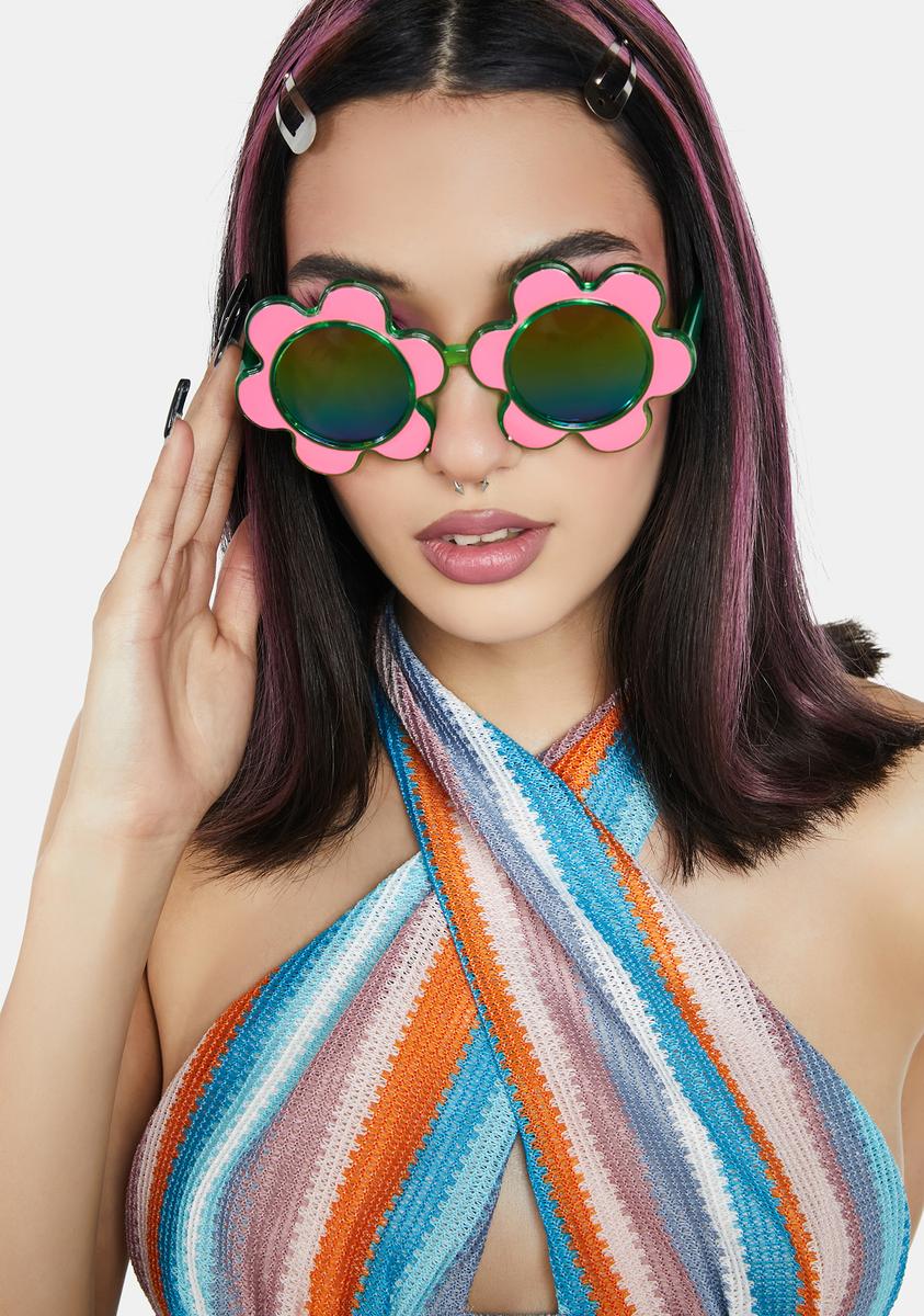 Color Wave Flower Sunglasses