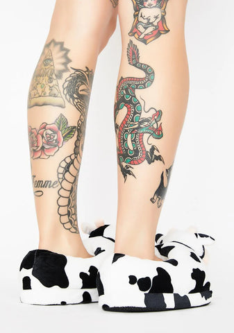 Issa Moo'd Cow Slippers