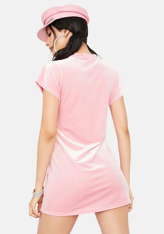 Baby Gonna Act Out Velour Mini Dress
