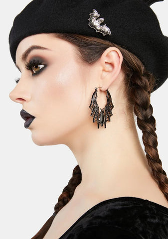 Secluded Shelter Bat Earrings