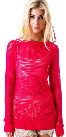 Love me Net Sweater - Black