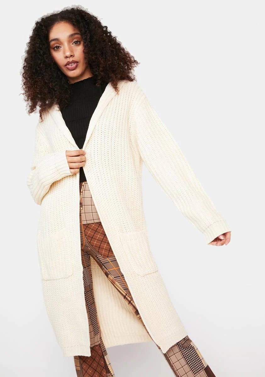 Morning Blush Long Knit Cardigan