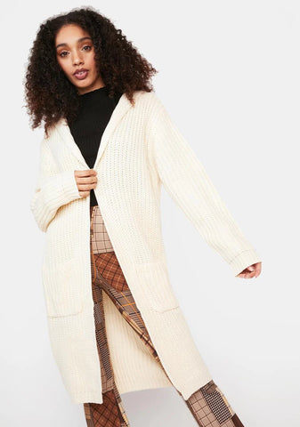 Morning Blush Long Knit Cardigan