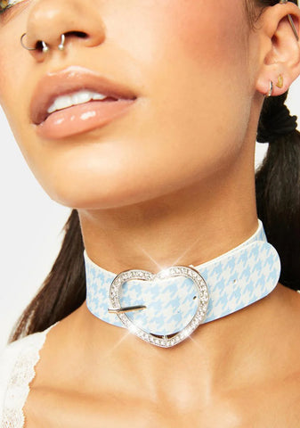 Bedazzled Heart Rhinestone Choker