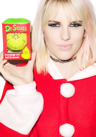 Naughty Grinch LED Ornament