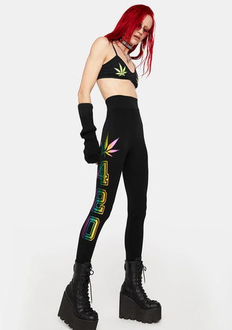 Rainbow Team 420 High Waist Leggings