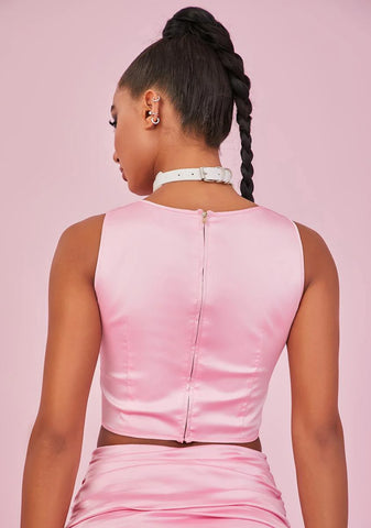 Pampered Princess Satin Corset Top