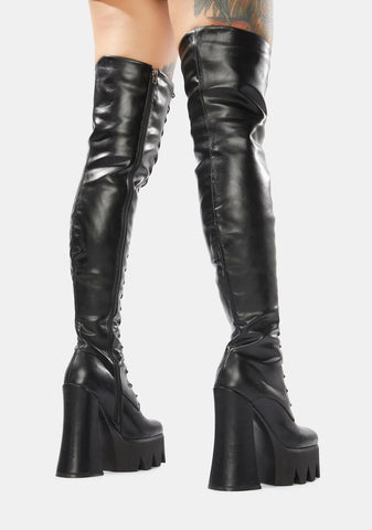 So High Thigh High Platform Boots