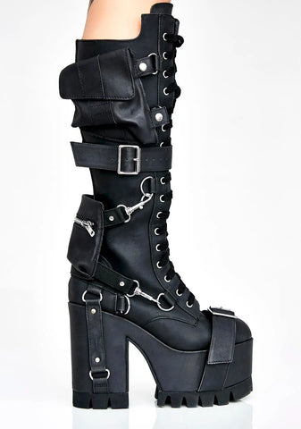 Obsidian Wasteland Buckle Boots