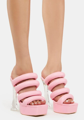 Pink Namora Clear Heels