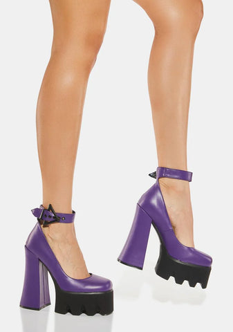 Turn Your Back Chunky Platform Heels