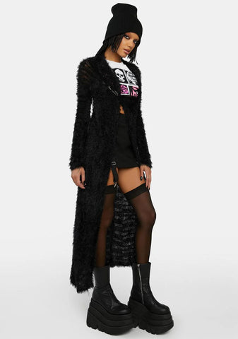 Final Girl Fuzzy Knit Duster