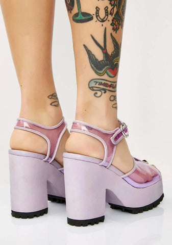 Butterfly Behavior Platform Sandals