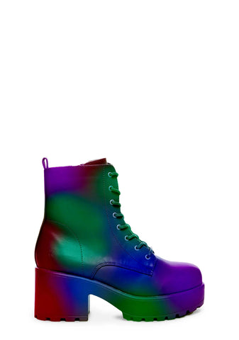Purple Gin Platform Boots