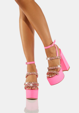Pink Isabella Platform Heels