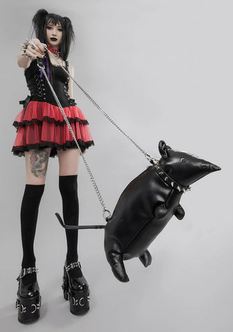 Stitched Gutter Punk Rat Crossbody Purse