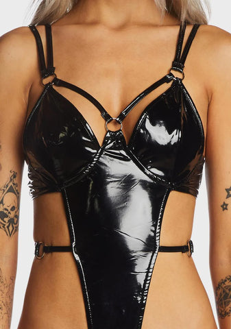 Wicked Cutting It Close Vinyl Bodysuit