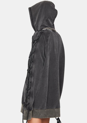 Modulation Unisex Lace-Up Hoodie