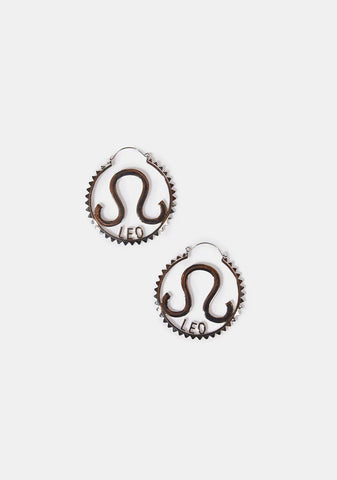 Reppin' Leo Hoop Earrings