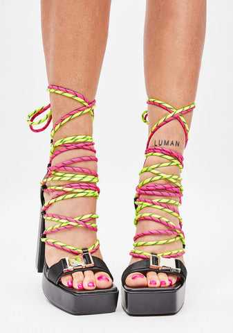 Tried & True Bungee Lace-Up Heels