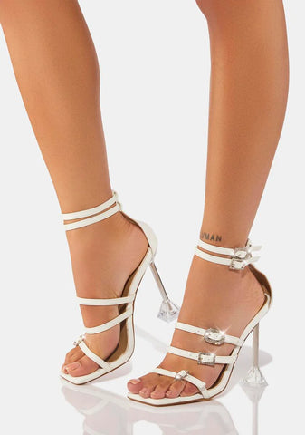 Bling My Line Buckle Heels