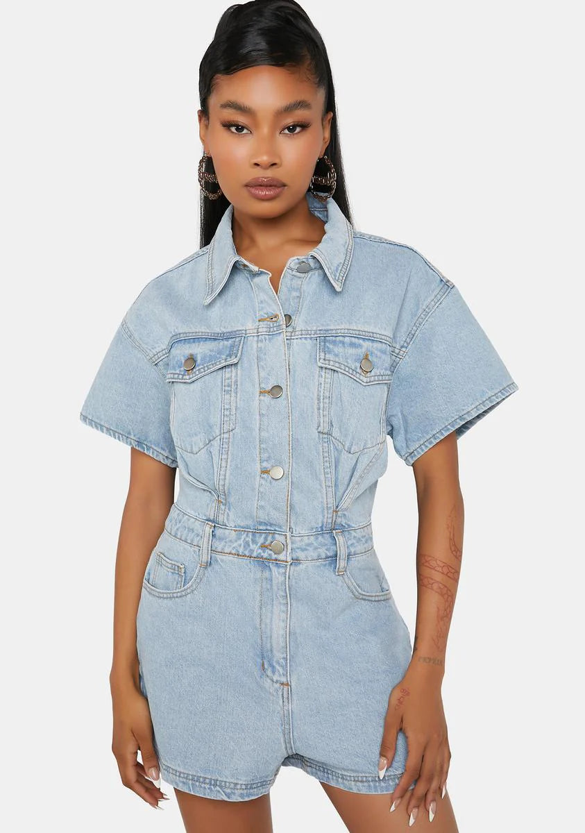 Last Resort Denim Romper