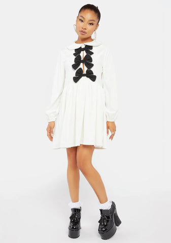 Pisces Velvet Smock Mini Dress