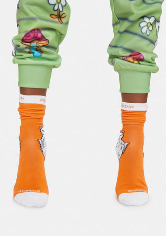 Orange Lord Nermal Crew Socks