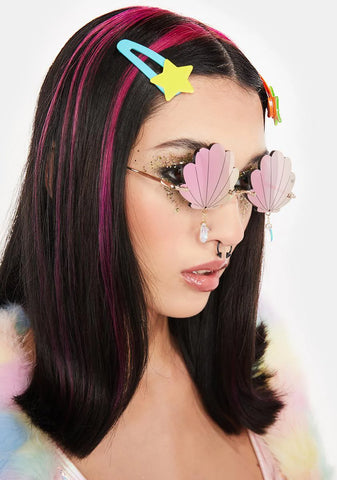 Pink Neptune Seashell Sunglasses