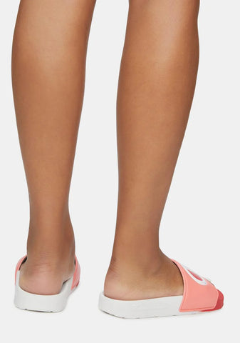 Red IPO Split Slide Sandals