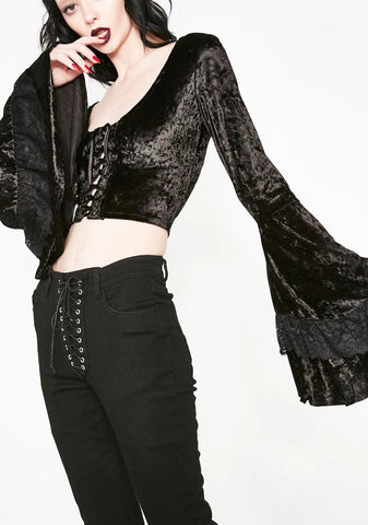 Crazed Mystic Bell Sleeve Top