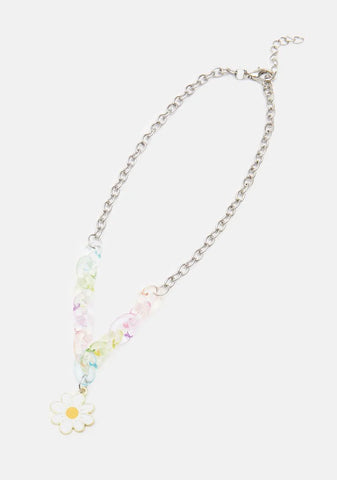 Daisy Chained Flower Chain Necklace