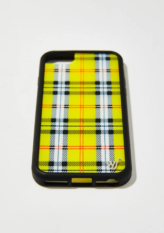 Yellow Plaid IPhone Case