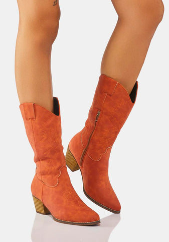 Rust Stomp Your Feet Cowboy Boots