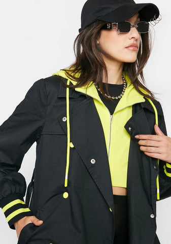 Fair Weather Hoodie Trench Coat