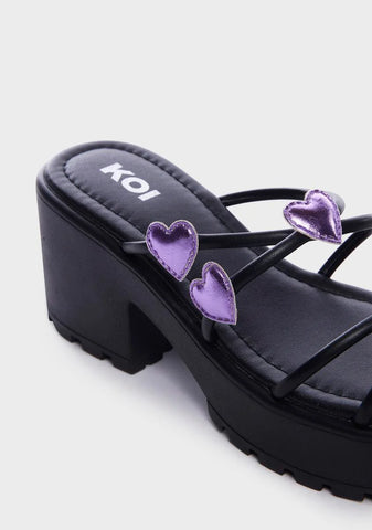 x Dolls Kill Blooming Hearts Sandal Heels