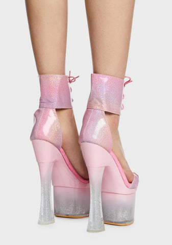 Pink Shagela-02 Platform Heels