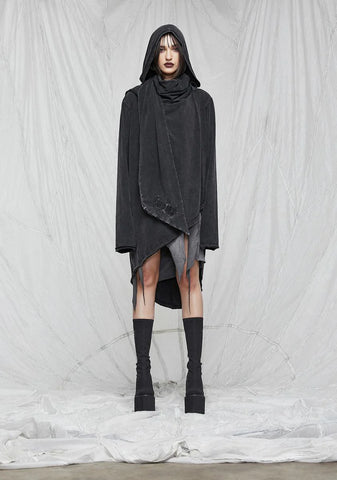 Synth Unisex Hooded Wrap Shirt
