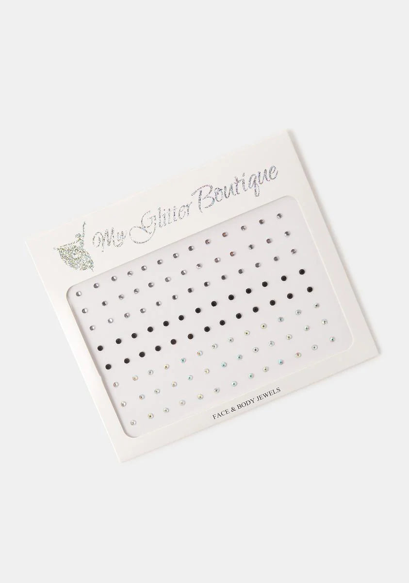 Clear Black & Iridescent Rhinestone Gem Pack