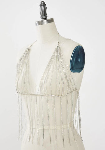 Diamond Belle Saloon Rhinestone Bra Top