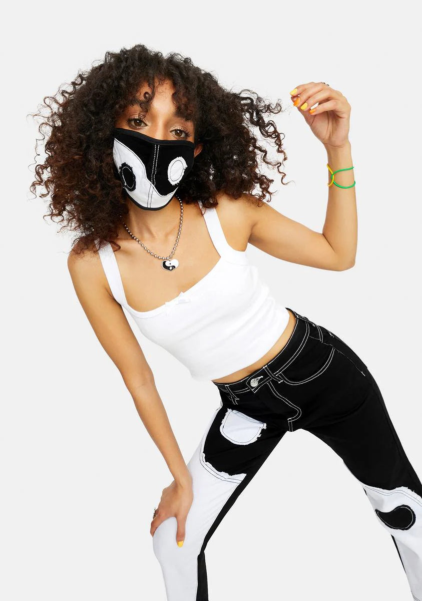 Trippy Dippy Yin Yang Face Mask