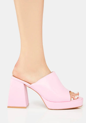 Sweet First Place Heeled Mules