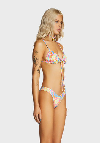 Ruched Bralette Bikini Top - Lovey Dovey