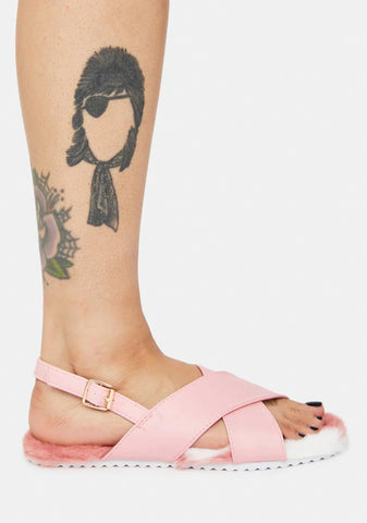 Sugar It's All Good Fuzzy Sandals