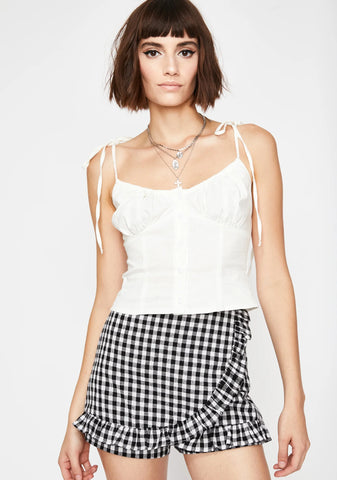 Wishful Thinking Gingham Skort