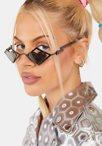 Onyx Heart Sunglasses